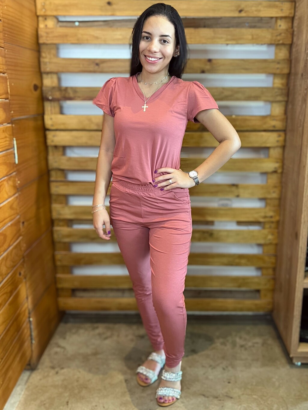 Conjunto feminino best sale calça e blusa