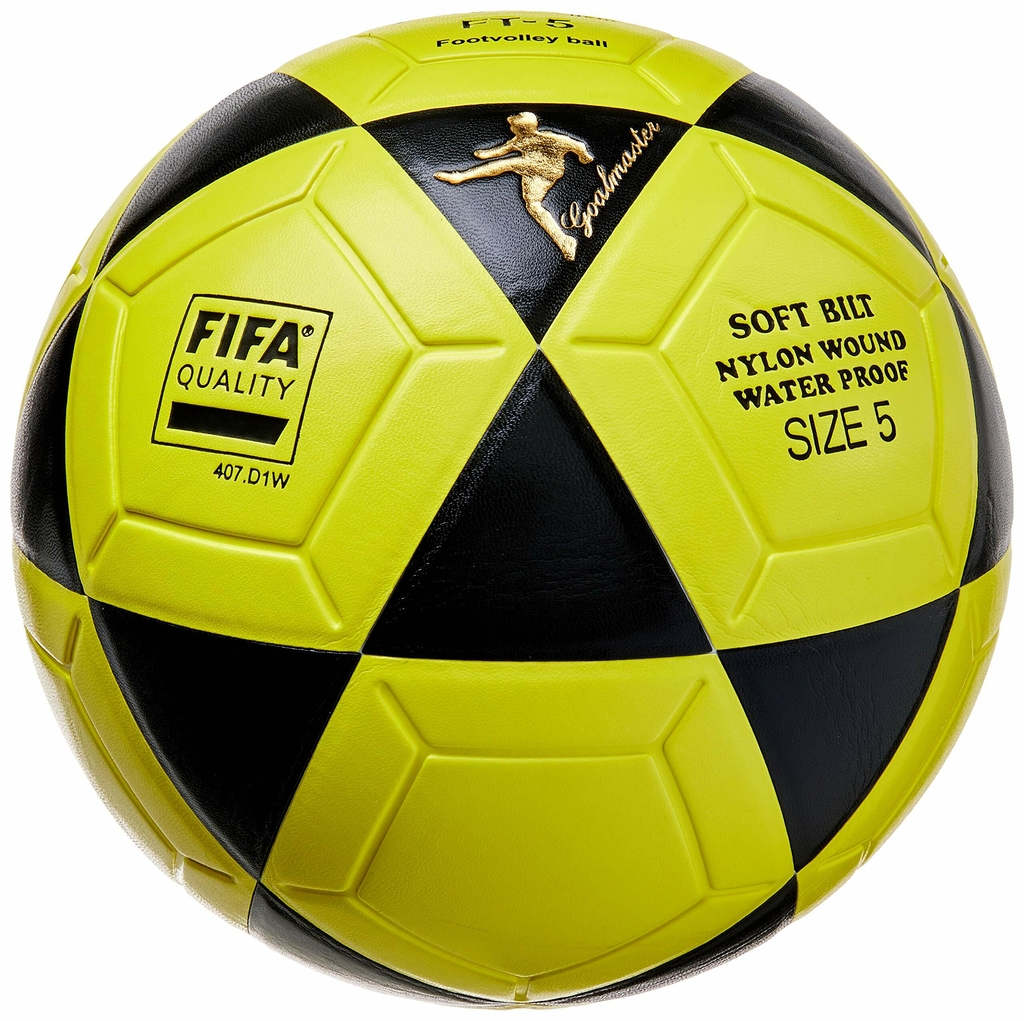 Bola de Futvolei Mikasa FIFA FT-5 BKY Amarelo e Preto em Couro Sintético  Laminado