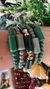 conjunto pulseiras verdes em elastico - comprar online