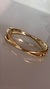 Bracelete Dourado Duplo X liso e pontilhado Italiano - comprar online