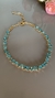 Conj Jolie Brinco e Choker Dourada Azul - comprar online