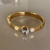 bracelete Ilka verniz italiano dourado rivoli cristal - comprar online