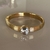 bracelete Ilka verniz italiano dourado rivoli cristal