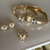 bracelete Ilka verniz italiano dourado rivoli cristal - loja online