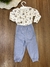 Conjunto Infantil Body Ursinhos e Mijão Azul Mini e Co 89391432