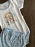 Conjunto Infantil Body Ursinho e Bermuda Xadrez Branco e Azul Anjos Baby 227163 - comprar online