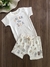 Conjunto Infantil Body e Bermuda Off White Oceano Mini e Co 07011284