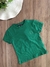 T-Shirt Infantil em Algodão Verde Puro Youccie D2547