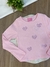 Blusa Infantil Ribana Strass Coração Rosa Claro Momi J5628 - comprar online