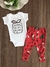 Conjunto Infantil Body Manga Curta e Calça Vermelha Natal Up Baby 270143500