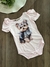 Conjunto Infantil Body Yorkshire Rosa e Saia em Poa Rosa e Azul Yoyo 25090 na internet