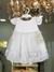 Vestido Infantil Branco com Tule e Guipir Leley Kids 580B