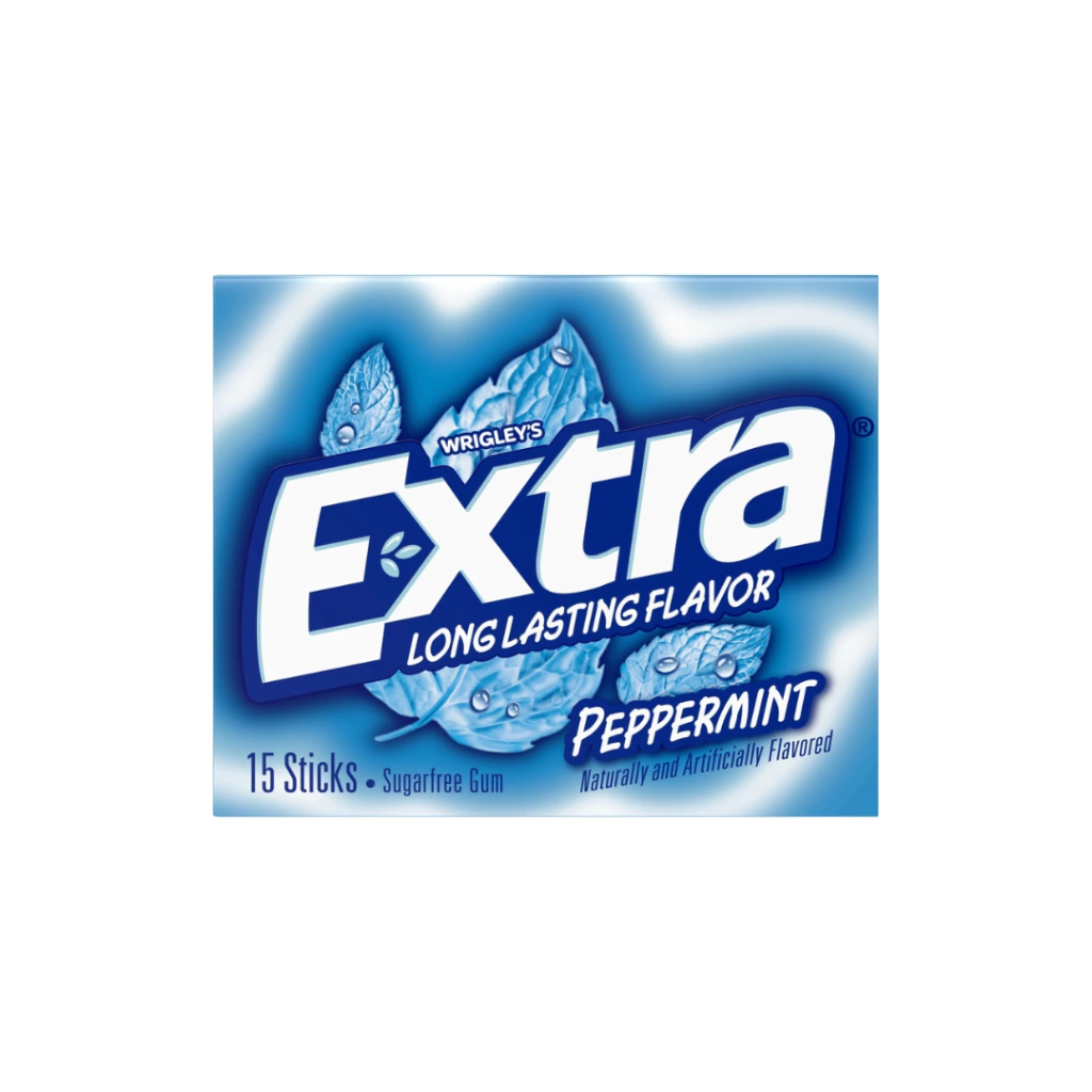 EXTRA WRIGLEYS PEPPERMINT 15 STICKS