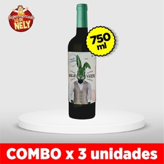 Vino tinto malbec CONEJO VERDE bajo alcohol X750 COMBOX3