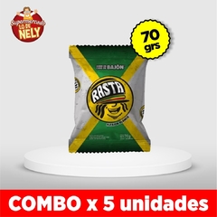 Alfajor blanco RASTA X70GRS COMBO X5