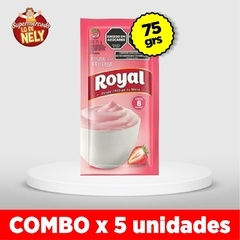 Postre Frutilla ROYAL X75GRS COMBO X5