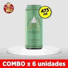 Cerveza ipa ANDES ORIGEN X473cc COMBO X6