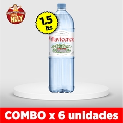 Agua mineral sin gas VILLAVICENCIO 1.5LTRS COMBO X6