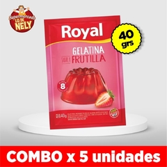 Gelatina ROYAL Frutilla X25GRS COMBO X5