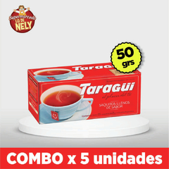 Té en saquitos TARAGÜI X25 SAQ COMBO X5