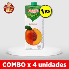 Jugo de durazno BAGGIO PRONTO X 1 LTRS