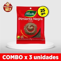 Pimienta negra molida ALICANTE X25GRS COMBO X3