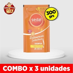 Shampoo SEDAL restauración instantánea doypack COMBO X3