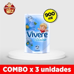 Suavizante de ropa clásico VIVERE X900ml COMBO X3