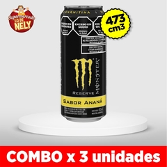 Bebida energizante MONSTER ananá COMBOx3