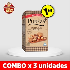 Harina integral PUREZA X1KG COMBO X3