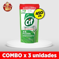 Detergente de lima doypack CIF x450ML COMBO X3