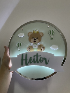 Led urso príncipe - Personalize como quiser - Quadros - Porta maternidade - Frases Decorativas - Presentes | Sweet Decor