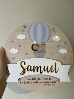 Led safari + balão - Personalize como quiser - Quadros - Porta maternidade - Frases Decorativas - Presentes | Sweet Decor