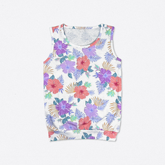 Musculosa Floreada Blanca