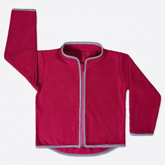 Campera Polar Cuello Mao Roja