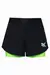 SHORT 2X1 - Preto/Verde - WEAR FITNESS MODA