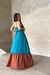 Vestido Luana Azul Tiffany/Caramelo - comprar online
