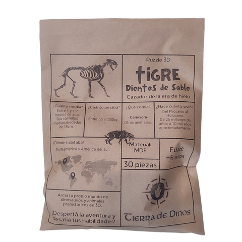 Tigre dientes de Sable - Tierra de Dinos