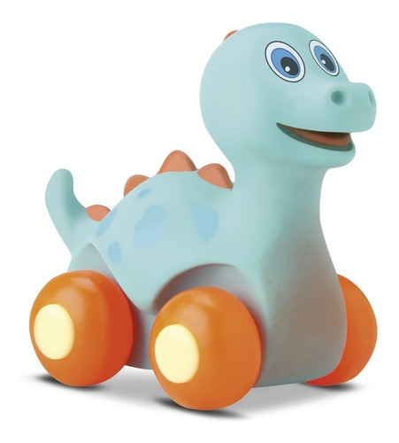 Dinosaurio con ruedas celeste - Diver toys
