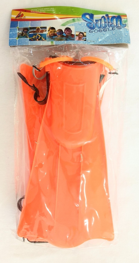 Patas de Rana Medianas con Antiparras - Naranja - Swim Goggles