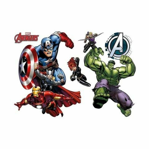 Plancha de Stickers para pared Avengers - Muresco