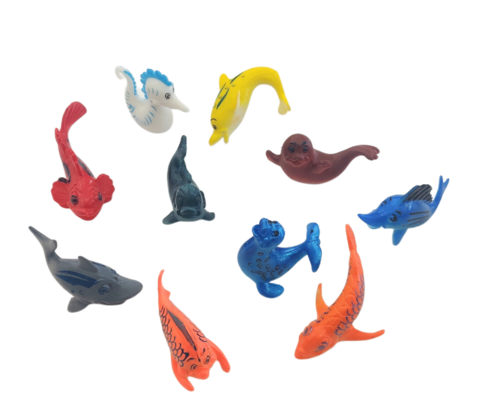 Set de animales del mar chicos x 10 piezas