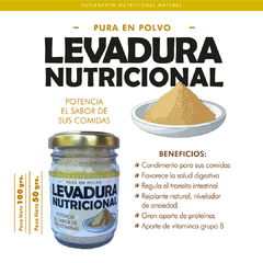 LEVADURA NUTRICIONAL 50GR - Comprar en Boby Gourmet
