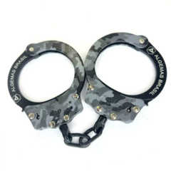 Urban camouflage handcuff in carbon steel 1020 on internet