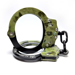 Desert camouflage handcuff in carbon steel 1020 - Algemas Brasil
