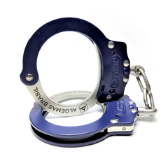 Blue W/Nickel handcuffs in carbon steel 1020 - buy online