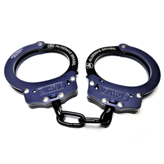 Blue handcuffs in carbon steel 1020