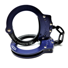 Blue handcuffs in carbon steel 1020 - buy online