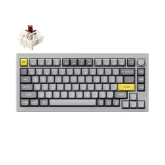 Keychron Q1 QMK Custom Mechanical Keyboard Aluminum Grey Knob RGB Backlight Hot-swappable Brown Switch