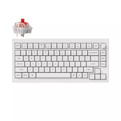 V1 QMK Custom Fully Assembled Knob Keychron K Pro Red Switch Color Shell White